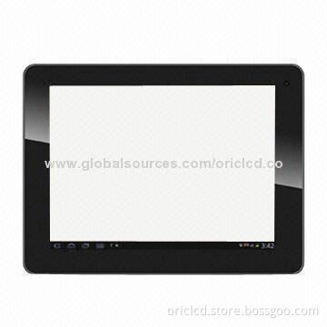8-inch capacitive touch panel, applied for tablet PC, customized silk printing for logo and board